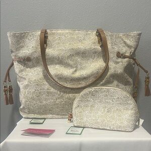 Lilly Pulitzer Milner Tote Bag Gold